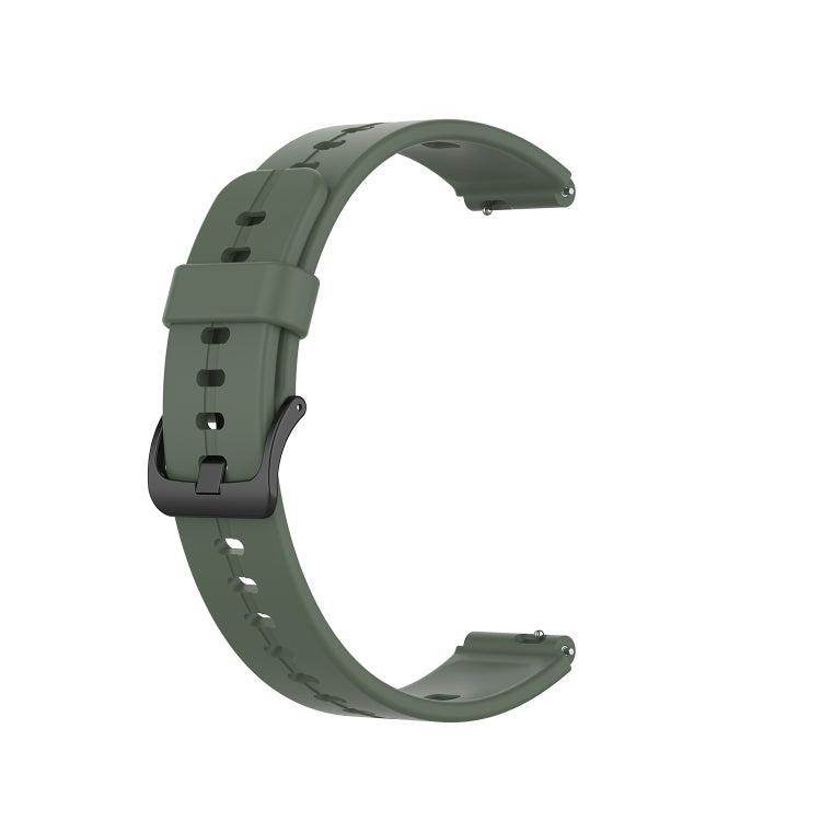 For Huawei Band 3 Solid Color Silicone Watch Band(Green) - Smart Wear by PMC TechLife | Online Shopping South Africa | PMC TechLife