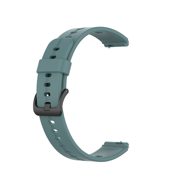 For Huawei Band 3 Solid Color Silicone Watch Band(Rock Cyan) - Smart Wear by PMC TechLife | Online Shopping South Africa | PMC TechLife