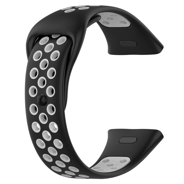 For Redmi Watch 3 Sports Two-Color Silicone Watch Band(Black+Grey) - Smart Wear by PMC TechLife | Online Shopping South Africa | PMC TechLife