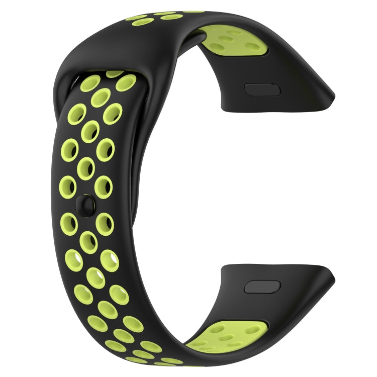 For Redmi Watch 3 Sports Two-Color Silicone Watch Band(Black+Green) - Smart Wear by PMC TechLife | Online Shopping South Africa | PMC TechLife