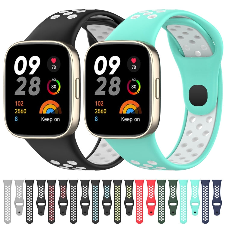 For Redmi Watch 3 Sports Two-Color Silicone Watch Band(Red+White) - Smart Wear by PMC TechLife | Online Shopping South Africa | PMC TechLife