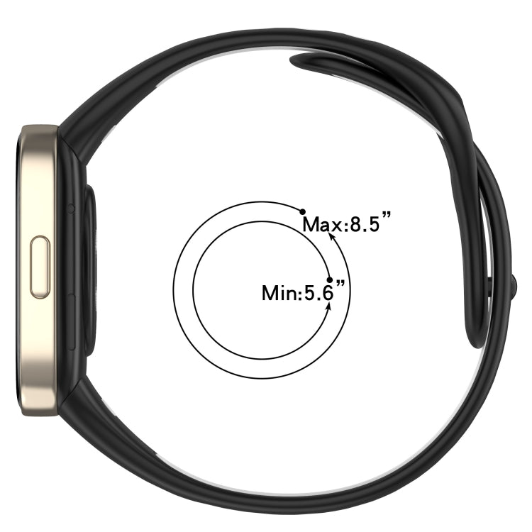 For Redmi Watch 3 Sports Two-Color Silicone Watch Band(Dark Blue+White) - Smart Wear by PMC TechLife | Online Shopping South Africa | PMC TechLife