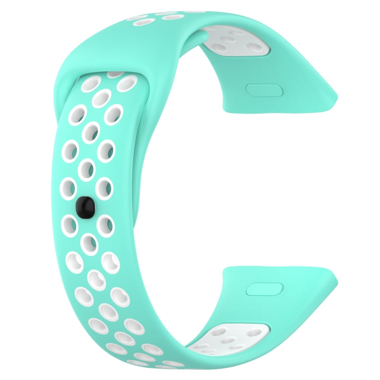 For Redmi Watch 3 Lite Sports Two-Color Silicone Watch Band(Teal+White) - Smart Wear by PMC TechLife | Online Shopping South Africa | PMC TechLife