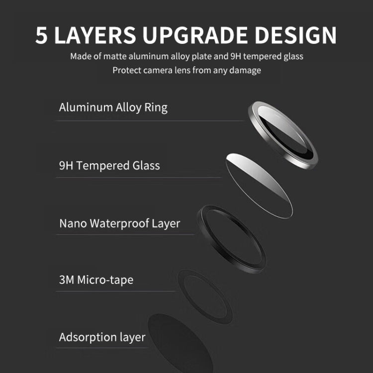 For HUAWEI P60 / P60 Pro / P60 Art ENKAY Hat-Prince 9H Rear Camera Lens Aluminium Alloy Tempered Glass Film(Black) - Huawei Tempered Glass by ENKAY | Online Shopping South Africa | PMC TechLife | Buy Now Pay Later Mobicred
