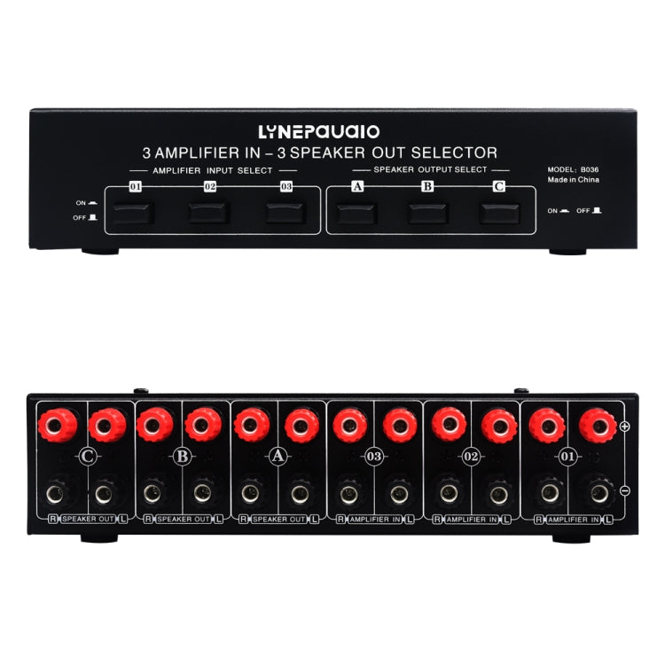 B036 3 Input 3 Output Power Amplifier And Speaker Switcher Speaker Switch Splitter Comparator - free shipping - PMC TechLife - Order now!