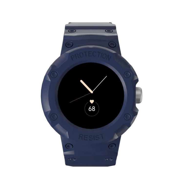 For Google Pixel Watch JUNSUNMAY Integrated TPU Adjustable Elastic Watch Band(Dark Blue) - Watch Bands by JUNSUNMAY | Online Shopping South Africa | PMC TechLife | Buy Now Pay Later Mobicred