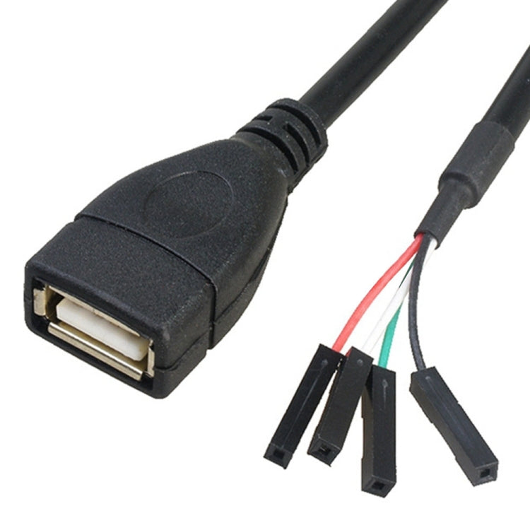 USB Male JUNSUNMAY USB 2.0 A to Female 4 Pin Dupont Motherboard Header Adapter Extender Cable, Length: 0.3m - free shipping - PMC TechLife - Order now!