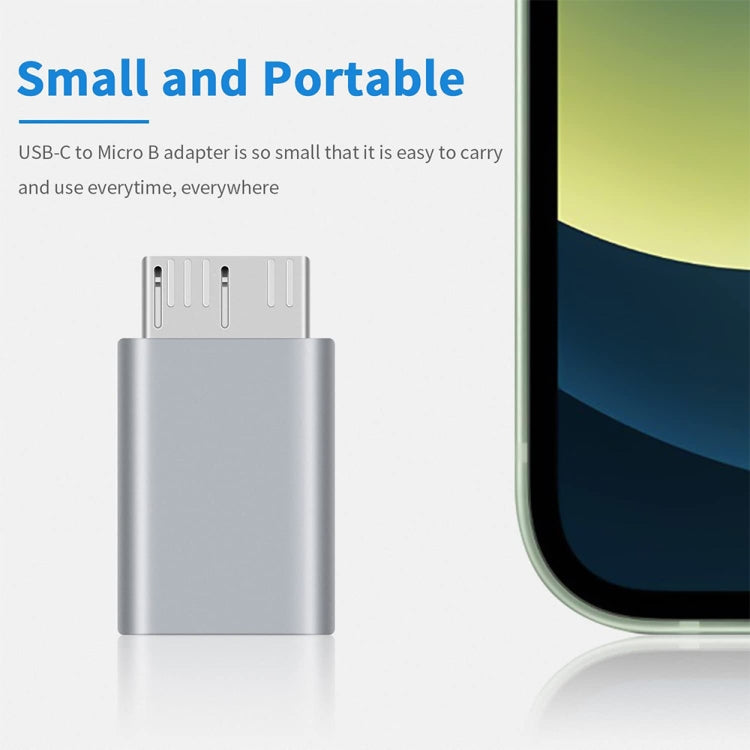 2 PCS JUNSUNMAY USB-C / Type-C Female to Male USB 3.0 Micro B Adapter Converter - Cable & Adapters by JUNSUNMAY | Online Shopping South Africa | PMC TechLife | Buy Now Pay Later Mobicred