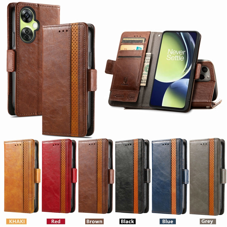 For OnePlus Nord CE 3 Lite CaseNeo Splicing Dual Magnetic Buckle Leather Phone Case(Gray) - free shipping - PMC TechLife - Order now!