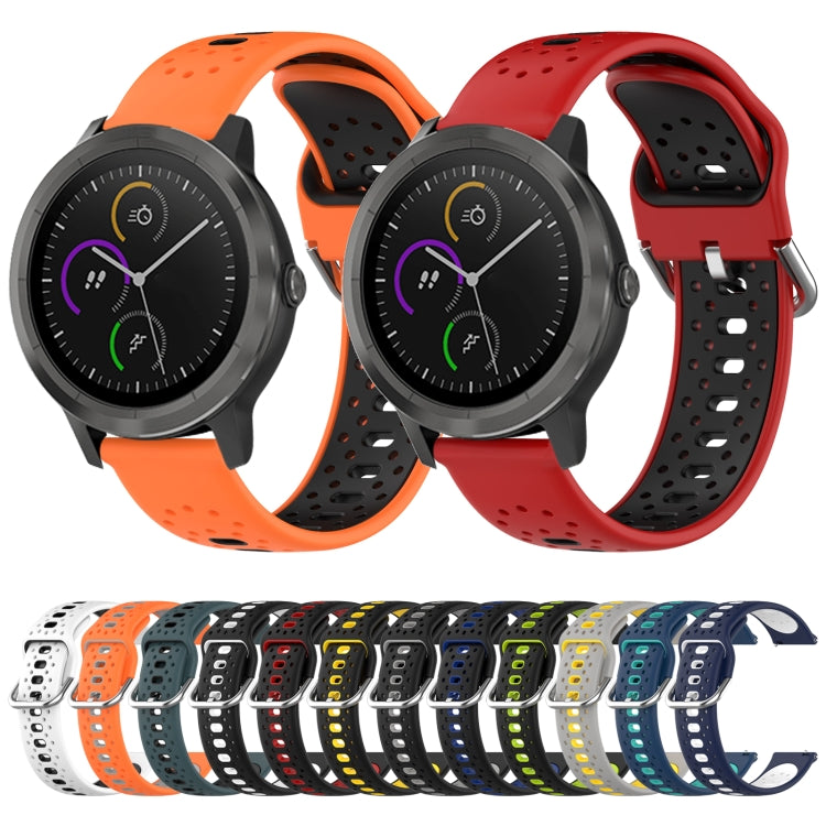 For GarminMove Trend 20mm Breathable Two-Color Silicone Watch Band(Orange+Black) -  by PMC TechLife | Online Shopping South Africa | PMC TechLife
