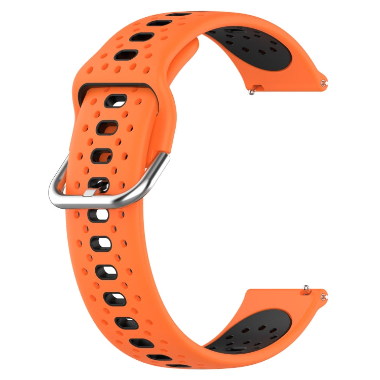 For Amazfit GTS 2 Mini 20mm Breathable Two-Color Silicone Watch Band(Orange+Black) -  by PMC TechLife | Online Shopping South Africa | PMC TechLife