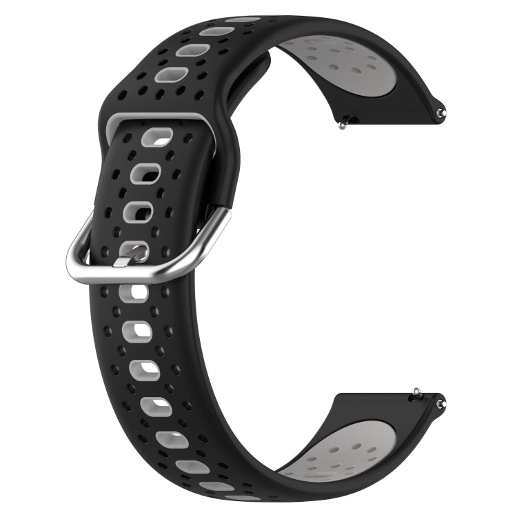 For Huawei Watch GT3 Pro 43mm 20mm Breathable Two-Color Silicone Watch Band(Black+Grey) - Watch Bands by PMC TechLife | Online Shopping South Africa | PMC TechLife