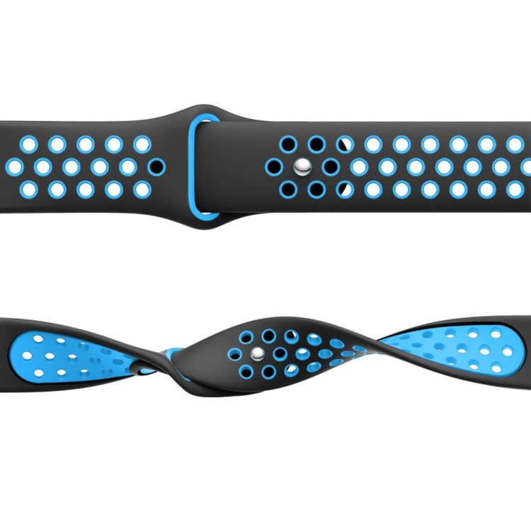 For Garmin Quatix 5 22mm Sports Breathable Silicone Watch Band(Mint Green+Midnight Blue) -  by PMC TechLife | Online Shopping South Africa | PMC TechLife