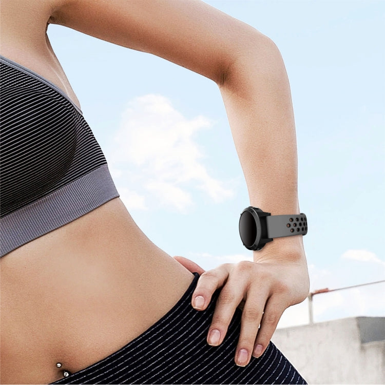 For Garmin Forerunner 955 22mm Sports Breathable Silicone Watch Band(White+Black) - Watch Bands by PMC TechLife | Online Shopping South Africa | PMC TechLife | Buy Now Pay Later Mobicred