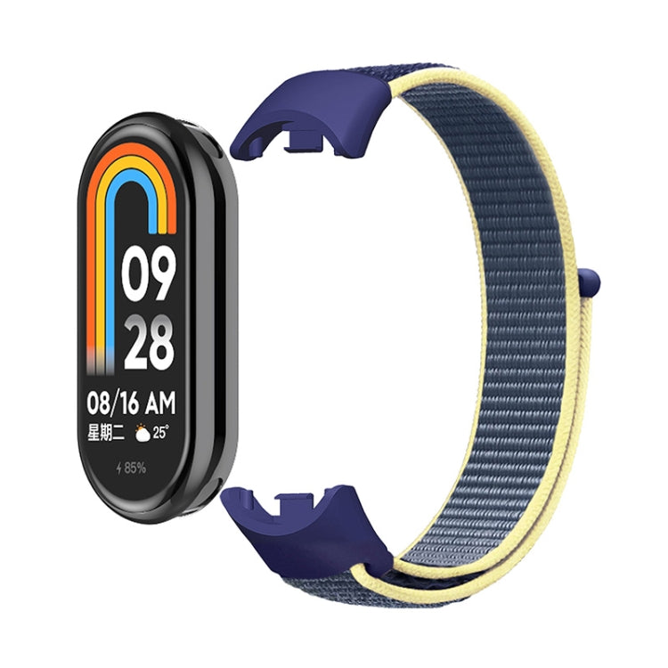For Xiaomi Mi Band 8 ENKAY Hat-Prince 2 in 1 Set Full Coverage Screen Protector + Nylon Loop Watch Band(Orange) - Watch Bands by ENKAY | Online Shopping South Africa | PMC TechLife | Buy Now Pay Later Mobicred