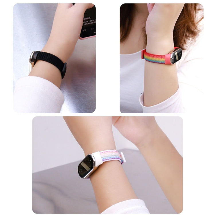 For Xiaomi Mi Band 8 ENKAY Hat-Prince 2 in 1 Set Full Coverage Screen Protector + Nylon Loop Watch Band(White) - free shipping - PMC TechLife - Order now!