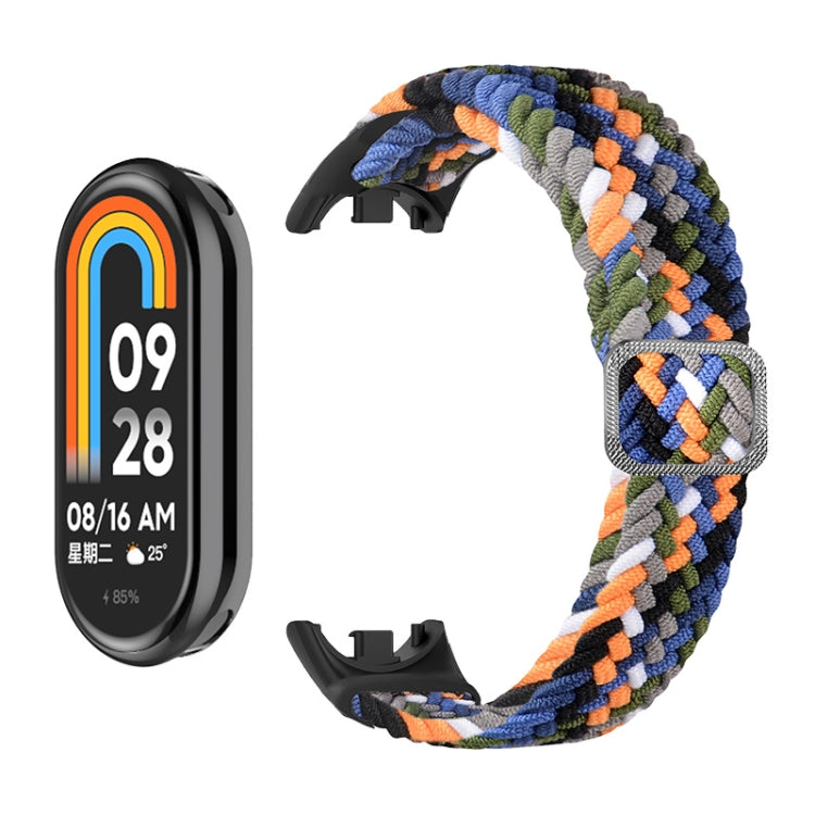 For Xiaomi Mi Band 8 ENKAY Hat-Prince 2 in 1 Set Full Coverage Screen Protector + Elastic Braided Nylon Watch Band(Green) - Watch Bands by ENKAY | Online Shopping South Africa | PMC TechLife | Buy Now Pay Later Mobicred