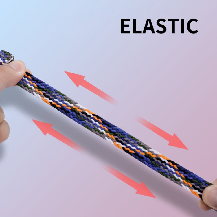 For Xiaomi Mi Band 8 ENKAY Hat-Prince 2 in 1 Set Full Coverage Screen Protector + Elastic Braided Nylon Watch Band(Colorful Red) - free shipping - PMC TechLife - Order now!