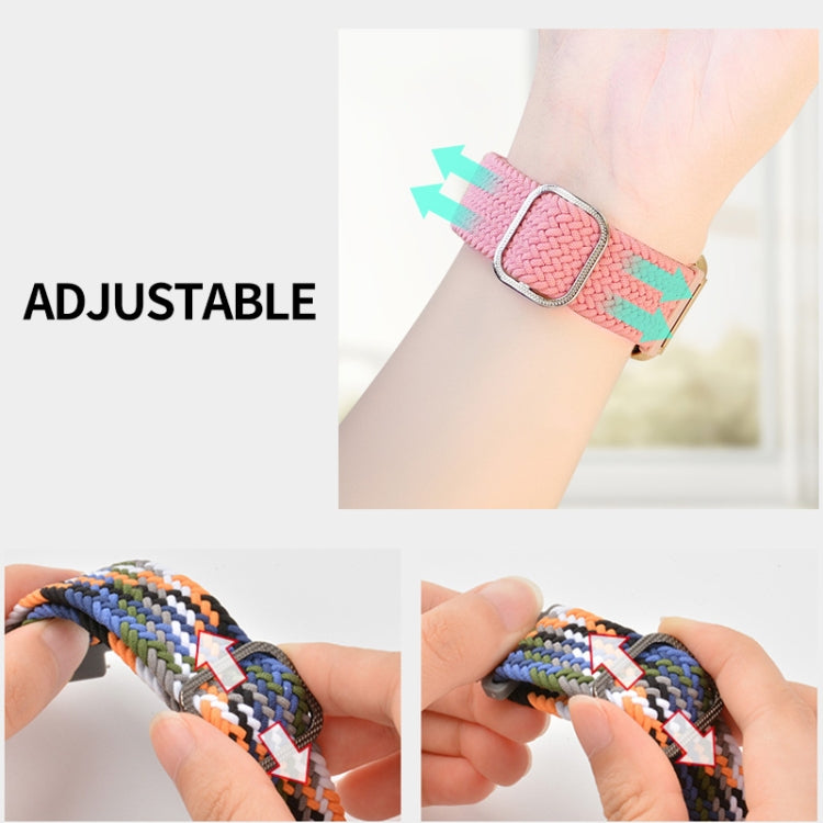 For Xiaomi Mi Band 8 ENKAY Hat-Prince 2 in 1 Set Full Coverage Screen Protector + Elastic Braided Nylon Watch Band(Colorful Black) - Watch Bands by ENKAY | Online Shopping South Africa | PMC TechLife | Buy Now Pay Later Mobicred