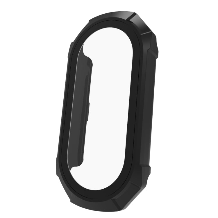 For Xiaomi Mi Band 8 ENKAY Hat-Prince Full Coverage PC Frame + Tempered Glass Film Watch Case(Black) - Watch Cases by ENKAY | Online Shopping South Africa | PMC TechLife | Buy Now Pay Later Mobicred