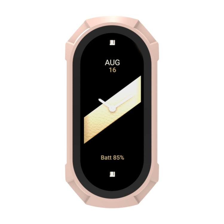 For Xiaomi Mi Band 8 ENKAY Hat-Prince Full Coverage PC Frame + Tempered Glass Film Watch Case(Transparent) - Watch Cases by ENKAY | Online Shopping South Africa | PMC TechLife | Buy Now Pay Later Mobicred