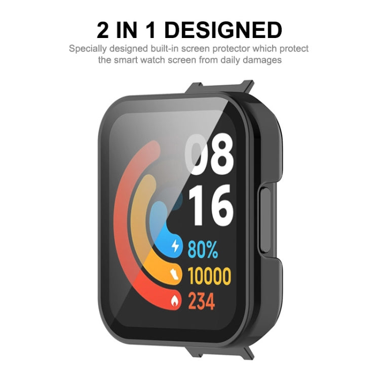 For Redmi Watch 3 ENKAY Hat-Prince Full Coverage PC Frame + Tempered Glass Film Watch Case(Transparent) - Watch Cases by ENKAY | Online Shopping South Africa | PMC TechLife | Buy Now Pay Later Mobicred
