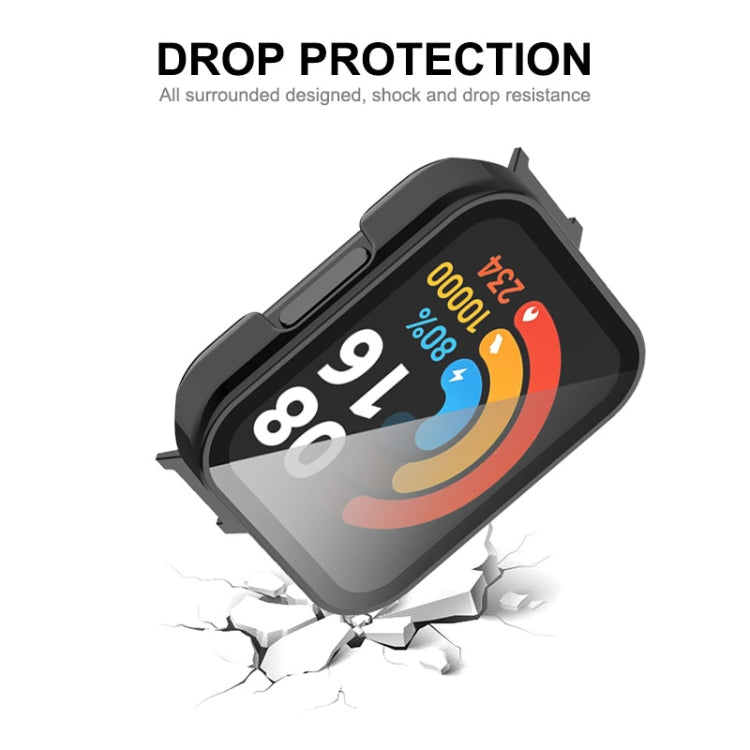 For Redmi Watch 3 ENKAY Hat-Prince Full Coverage PC Frame + Tempered Glass Film Watch Case(Transparent) - Watch Cases by ENKAY | Online Shopping South Africa | PMC TechLife | Buy Now Pay Later Mobicred