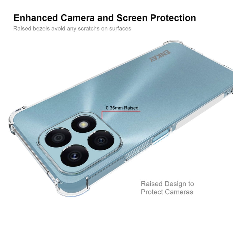 For Honor X8A 4G Global ENKAY Hat-Prince Transparent TPU Shockproof Phone Case with Glass Film - free shipping - PMC TechLife - Order now!