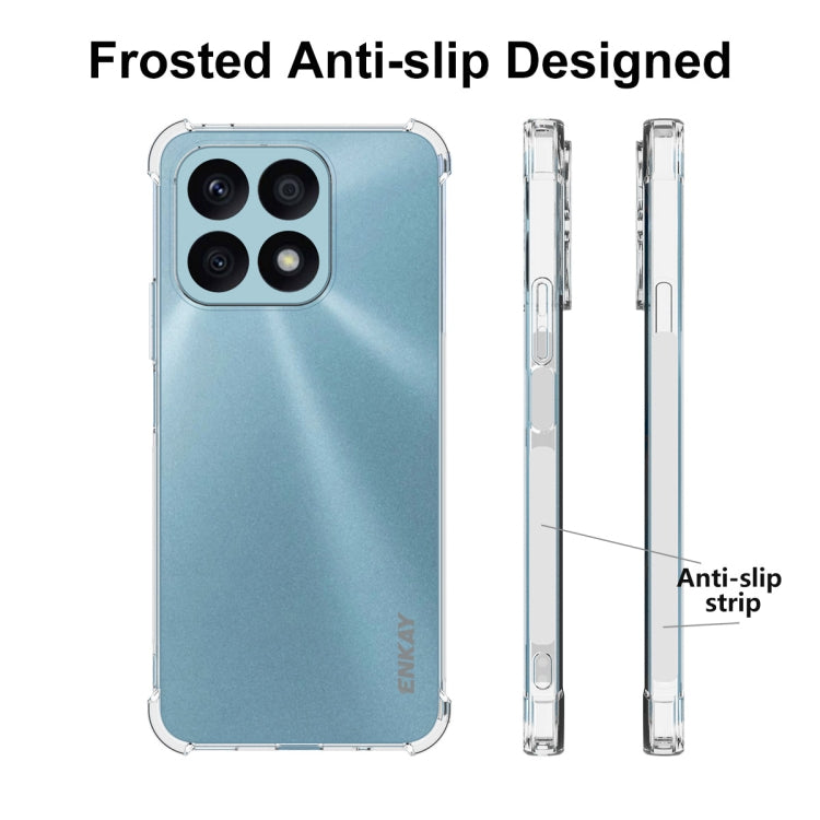 For Honor X8A 4G Global ENKAY Hat-Prince Transparent TPU Shockproof Phone Case with Glass Film - free shipping - PMC TechLife - Order now!