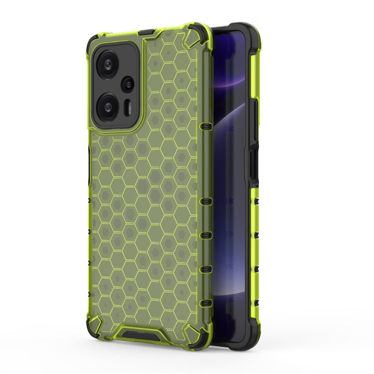 For Xiaomi Poco F5 Shockproof Honeycomb Phone Case(Green) - free shipping - PMC TechLife - Order now!