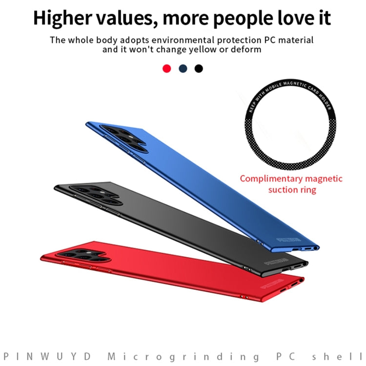 For Samsung Galaxy S23 Ultra 5G PINWUYO Magnetic Magsafe Frosted PC Ultra-thin Hard Phone Case(Black) - free shipping - PMC TechLife - Order now!