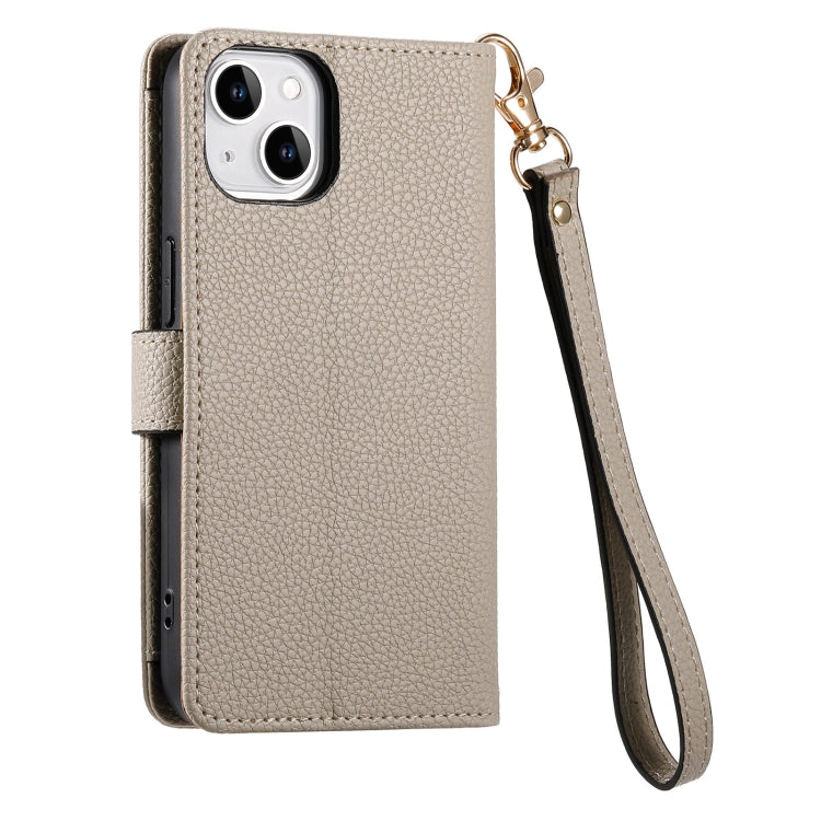 For iPhone 12 / 12 Pro Love Zipper Lanyard Leather Phone Case(Gray) - free shipping - PMC TechLife - Order now!