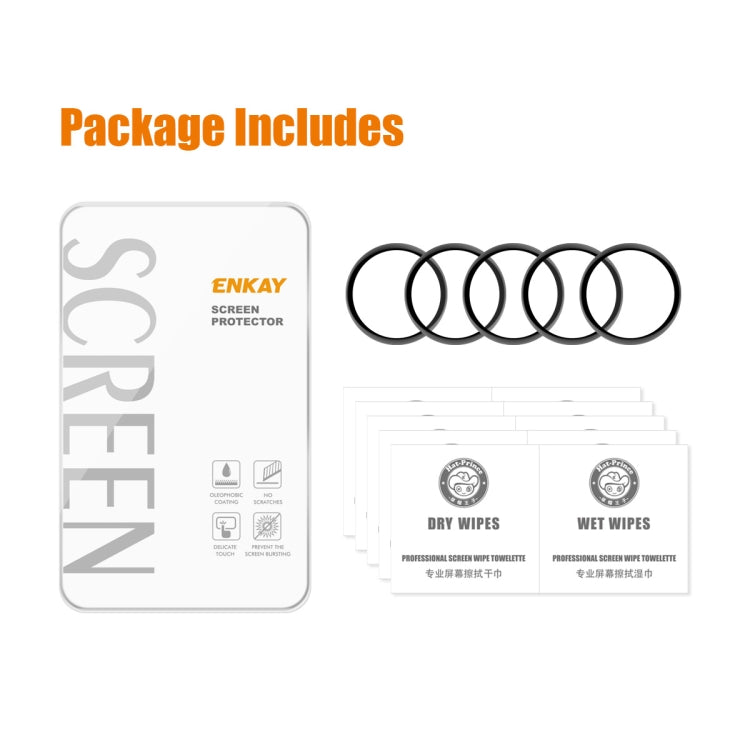 5pcs For Huawei Watch 4 ENKAY 3D Full Coverage Soft PC Edge + PMMA HD Screen Protector Film - Screen Protector by ENKAY | Online Shopping South Africa | PMC TechLife | Buy Now Pay Later Mobicred