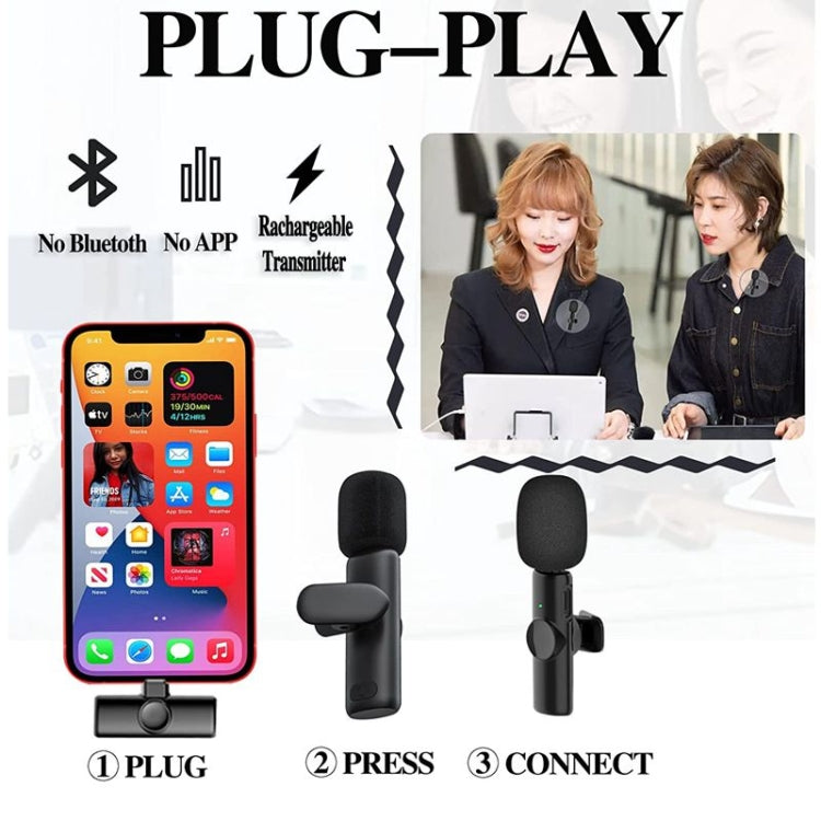 Bluetooth  Mini Microphone Wireless Lavalier Noise Reduction Microphone for iPhone / iPad, with 8 Pin Receiver & Dual Microphones - free shipping - PMC TechLife - Order now!