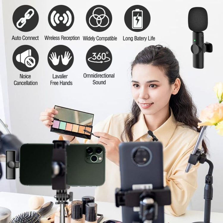Bluetooth  Mini Microphone Wireless Lavalier Noise Reduction Microphone for iPhone / iPad, with 8 Pin Receiver & Dual Microphones - free shipping - PMC TechLife - Order now!