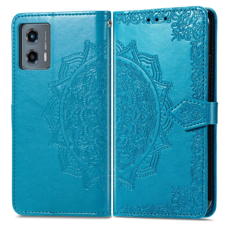 For Motorola Moto G 5G 2023 Mandala Flower Embossed Leather Phone Case(Blue) - free shipping - PMC TechLife - Order now!