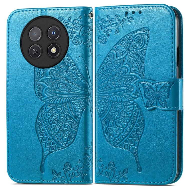 For Huawei Enjoy 60X Butterfly Love Flower Embossed Leather Phone Case(Blue) - free shipping - PMC TechLife - Order now!