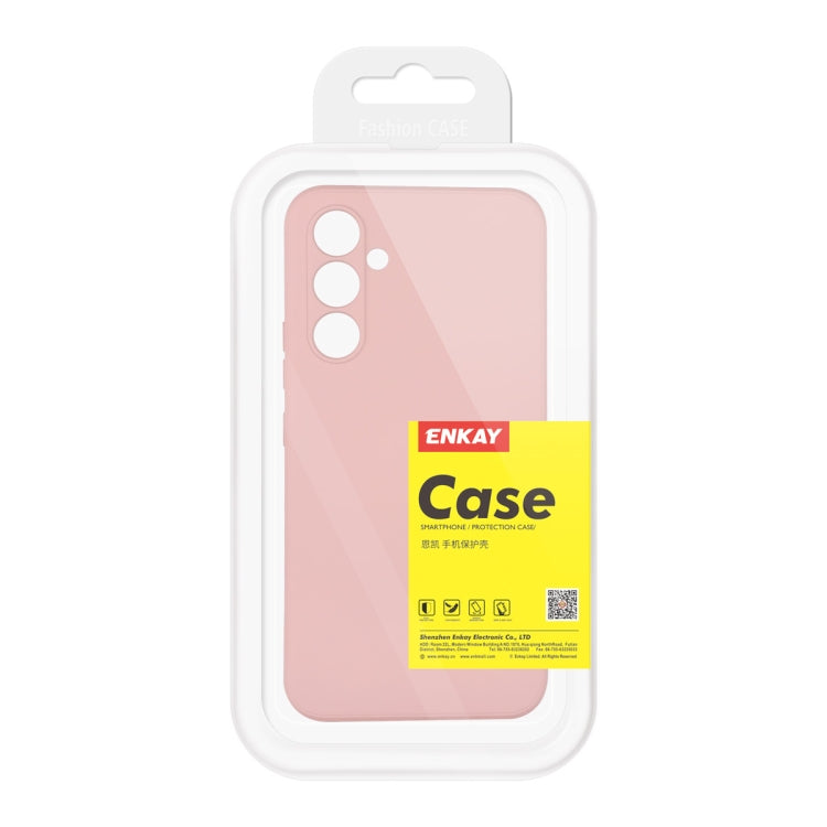 For Samsung Galaxy A54 5G ENKAY Liquid Silicone Phone Case with Tempered Film(Light Green) - free shipping - PMC TechLife - Order now!