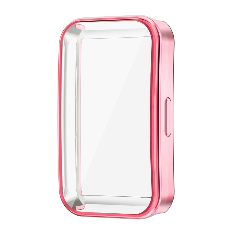 For Huawei Band 10 / 9 / 8 ENKAY Hat-Prince Full Coverage Electroplated Soft TPU Case with Screen Protection(Pink) - Watch Cases by ENKAY | Online Shopping South Africa | PMC TechLife | Buy Now Pay Later Mobicred