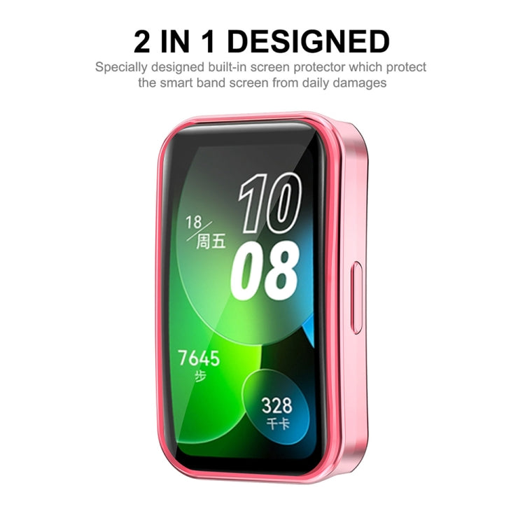 For Huawei Band 8 ENKAY Hat-Prince Full Coverage Electroplated Soft TPU Watch Case with Screen Protection(Gold) - Watch Cases by ENKAY | Online Shopping South Africa | PMC TechLife