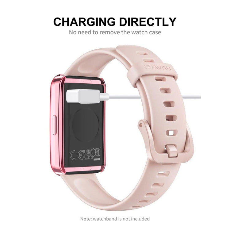 For Huawei Band 8 ENKAY Hat-Prince Full Coverage Electroplated Soft TPU Watch Case with Screen Protection(Gold) - Watch Cases by ENKAY | Online Shopping South Africa | PMC TechLife