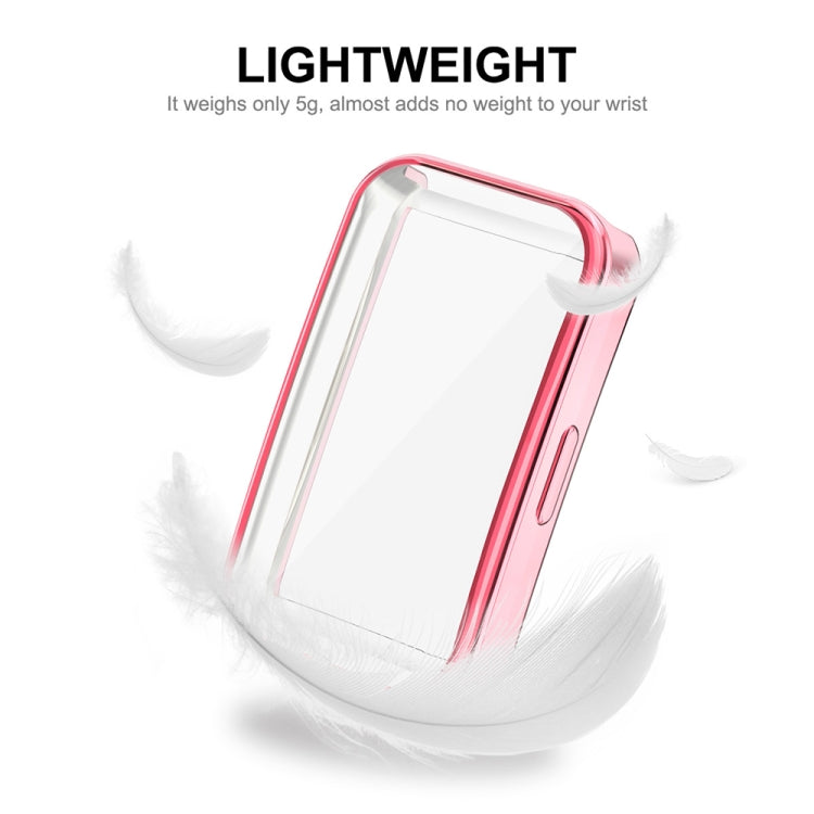 For Huawei Band 10 / 9 / 8 ENKAY Hat-Prince Full Coverage Electroplated Soft TPU Case with Screen Protection(Pink) - Watch Cases by ENKAY | Online Shopping South Africa | PMC TechLife | Buy Now Pay Later Mobicred