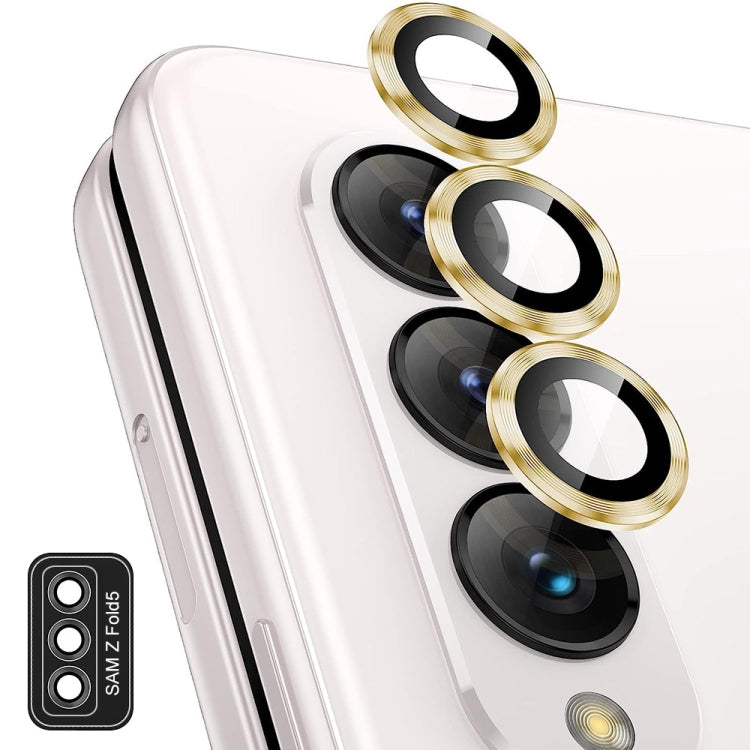 For Samsung Galaxy Z Fold5 / A25 5G ENKAY Hat-Prince 9H Rear Lens Aluminium Alloy Tempered Glass Film(Gold) - free shipping - PMC TechLife - Order now!