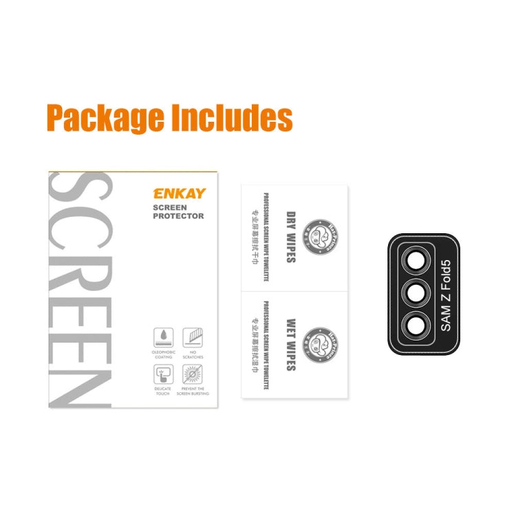 For Samsung Galaxy Z Fold5 / A25 5G ENKAY Hat-Prince 9H Rear Lens Aluminium Alloy Tempered Glass Film(Gold) - free shipping - PMC TechLife - Order now!