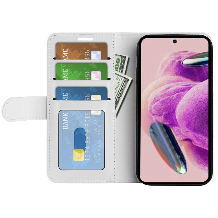For Redmi Note 12S R64 Texture Horizontal Flip Leather Phone Case(White) - free shipping - PMC TechLife - Order now!