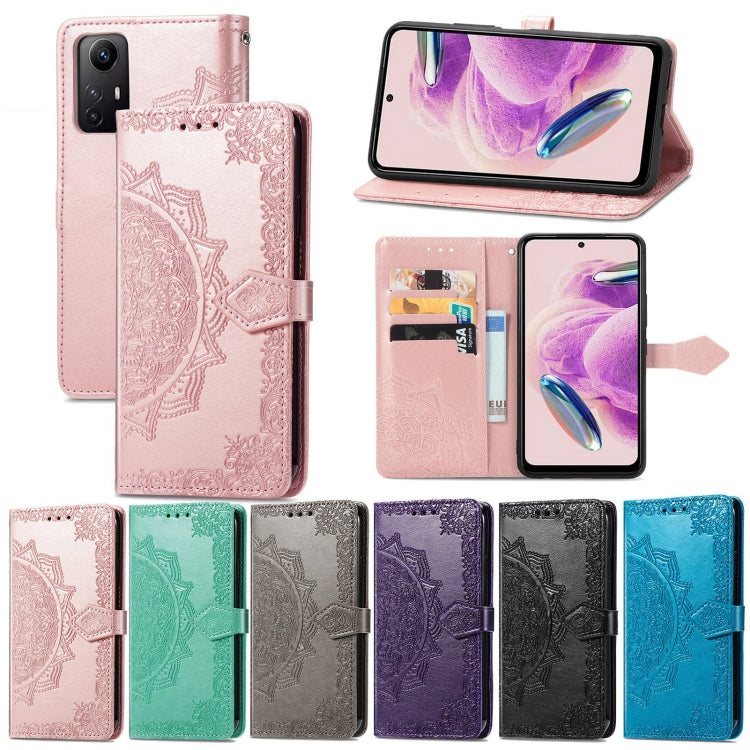 For Xiaomi Redmi Note 12S Mandala Flower Embossed Leather Phone Case(Rose Gold) - free shipping - PMC TechLife - Order now!