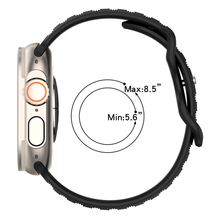 For Apple Watch SE 44mm Reverse Buckle Dot Texture Silicone Watch Band(White) - Watch Bands by PMC TechLife | Online Shopping South Africa | PMC TechLife