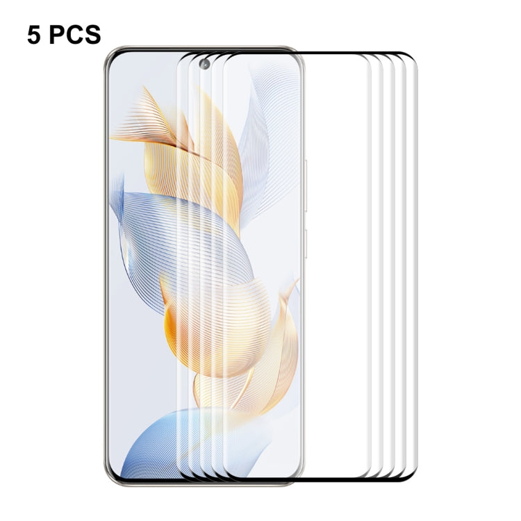 For Honor 90 5pcs ENKAY Hat-Prince Hot Bending Full Coverage Side Glue Tempered Glass Film - Honor Tempered Glass by ENKAY | Online Shopping South Africa | PMC TechLife | Buy Now Pay Later Mobicred