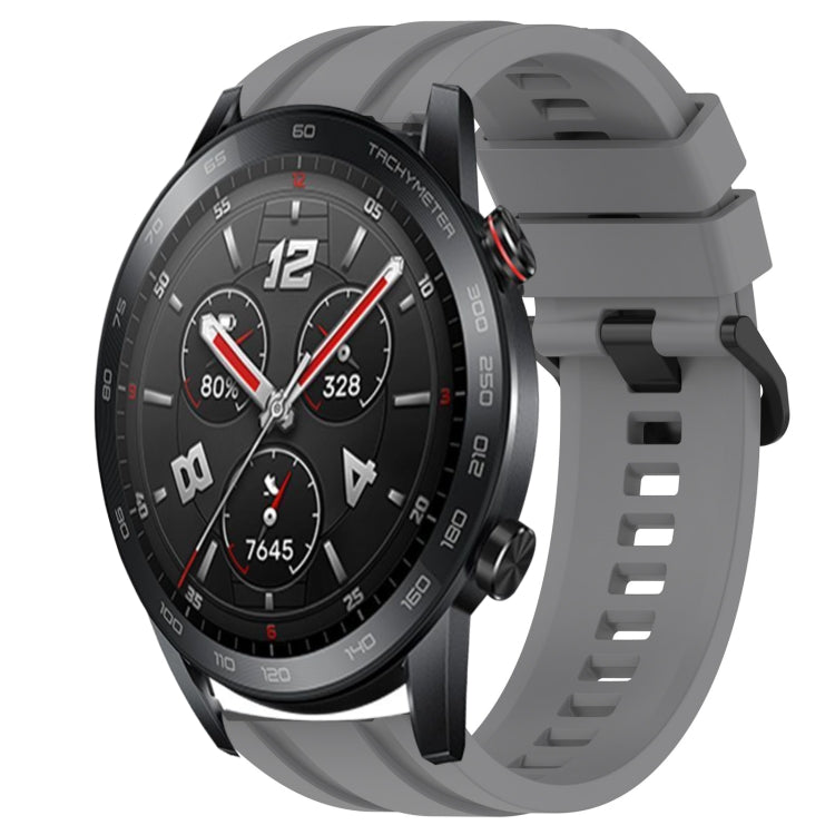 For Huawei Watch GT3 Pro 46mm Long & Short Sports Solid Color Silicone Watch Band Set(Grey) - Watch Bands by PMC TechLife | Online Shopping South Africa | PMC TechLife