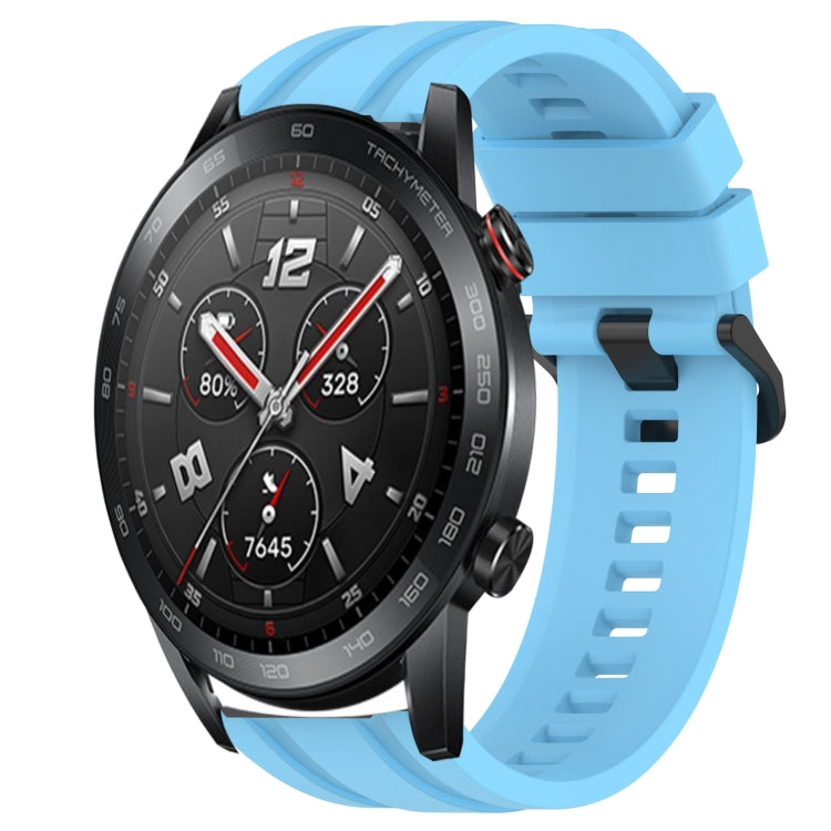 For Huawei Watch GT3 Pro 46mm Long & Short Sports Solid Color Silicone Watch Band Set(Sky Blue) - Watch Bands by PMC TechLife | Online Shopping South Africa | PMC TechLife